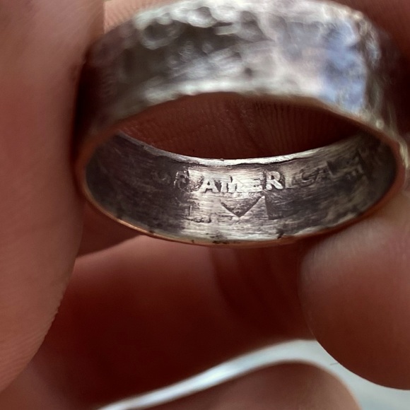 State Quarter Ring sized 9 (Made with actual quarter) Handmade Band - Picture 3 of 7